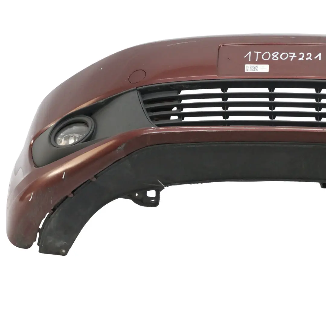 Front Bumper Volkswagen VW Caddy Touran Front Trim Panel Cover Lava Red - L3U to with Part number 1T0807221M Front Bumper Volkswagen VW Caddy Touran Front Trim Panel Cover Lava Red - L3U - SKU 1T0807221M-LAV - Part number 1T0807221M