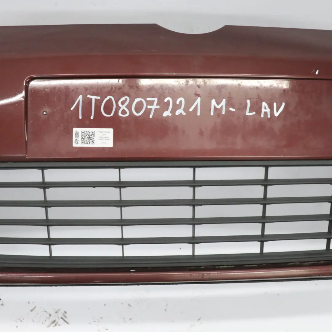  Front Bumper Volkswagen VW Caddy Touran Front Trim Panel Cover Lava Red - L3U - SKU 1T0807221M-LAV - Part number 1T0807221M