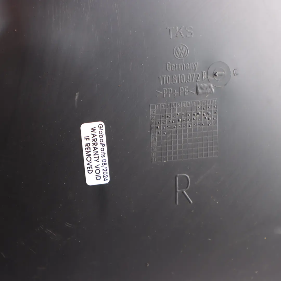 Arch Rear Left N/S Housing Cover Guard to Volkswagen Touran 1T Wheel with Part number 1T0810971D Volkswagen Touran 1T Wheel Arch Rear Left N/S Housing Cover Guard - SKU 1T0810971D - Part number 1T0810971D