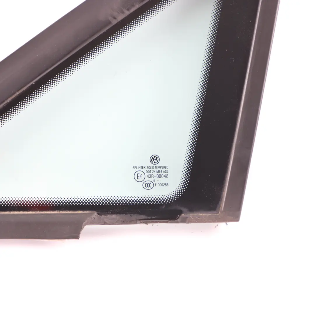 Quarter Window Front Door Left Side N/S Glass Triangle AS2 to Volkswagen Touran 1T with Part number 1T0845411 Volkswagen Touran 1T Quarter Window Front Door Left Side N/S Glass Triangle AS2 - SKU 1T0845411A - Part number 1T0845411