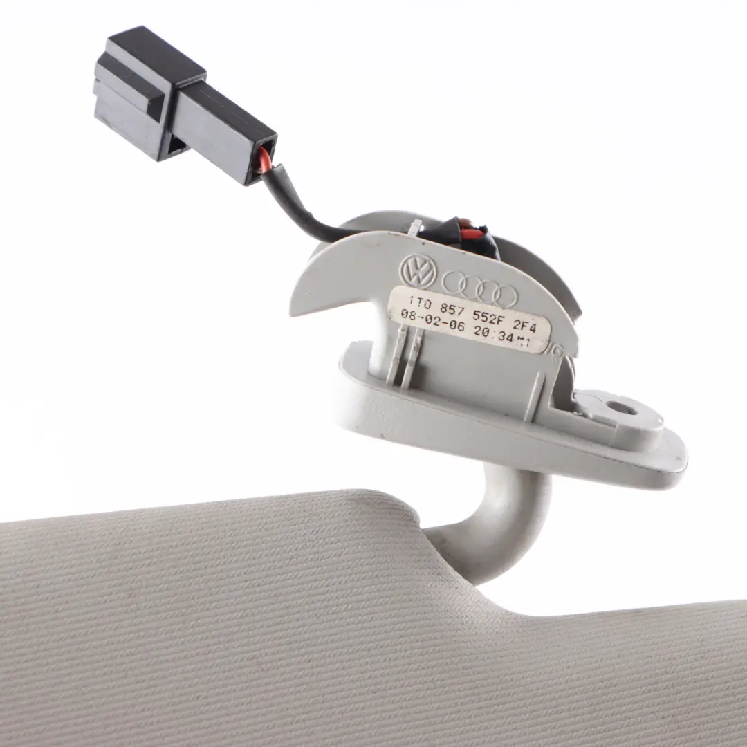 Sun Visor VW Touran 1T Cover Sunvisor Right O/S Mirror Perlite Grey to with Part number 1T0857552F Sun Visor VW Touran 1T Cover Sunvisor Right O/S Mirror Perlite Grey - SKU 1T0857552F - Part number 1T0857552F