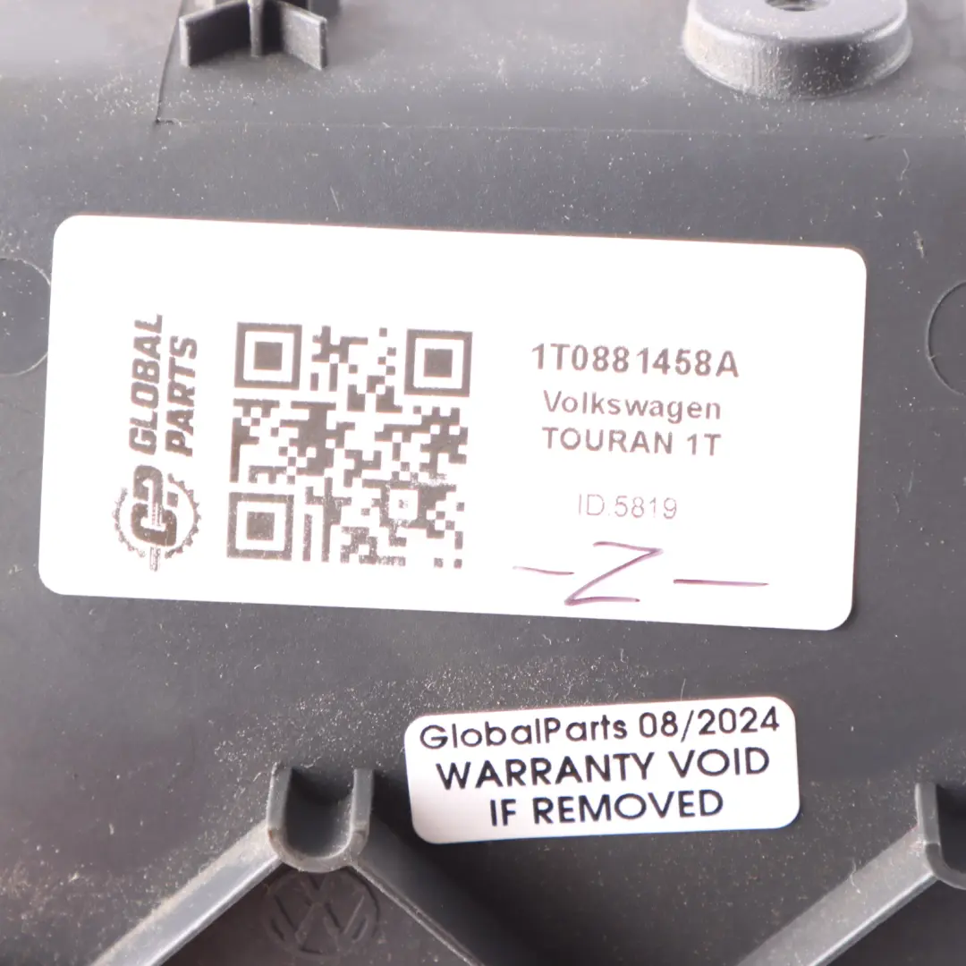 Panneau d'habillage rail siège avant droit pour Volkswagen Touran 1T à propos du numéro de pièce 1T0881458A Volkswagen Touran 1T Panneau d'habillage rail siège avant droit - SKU 1T0881458A - Numéro de pièce 1T0881458A