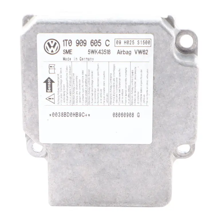 Safety SRS Air Control Module Unit to Volkswagen Touran 1T with Part number 1T0909605C Volkswagen Touran 1T Safety SRS Air Control Module Unit - SKU 1T0909605C - Part number 1T0909605C