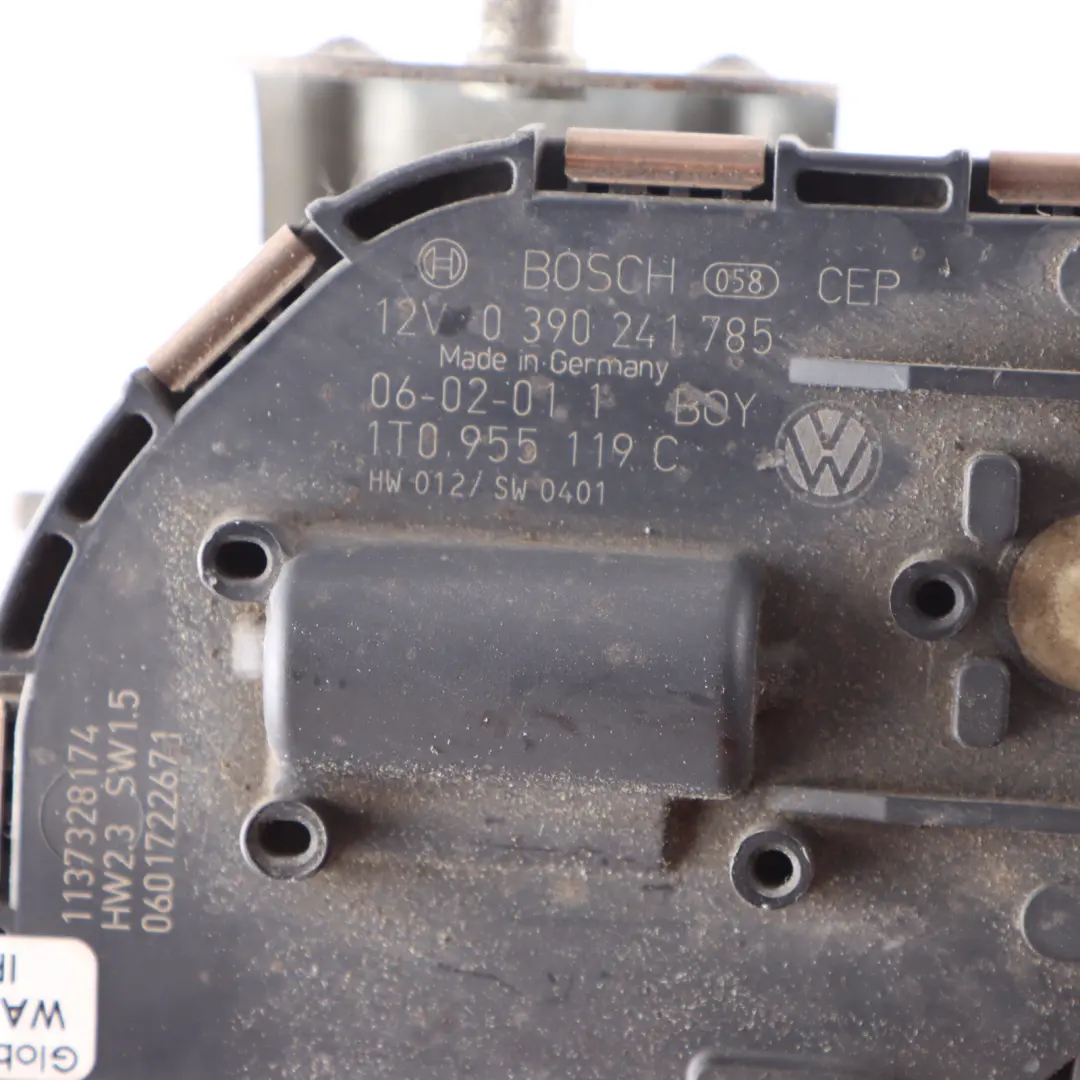 Wiper Linkage Motor Front Windscreen Left N/S to Volkswagen Touran 1T with Part number 1T0955023E Volkswagen Touran 1T Wiper Linkage Motor Front Windscreen Left N/S - SKU 1T0955023E - Part number 1T0955023E