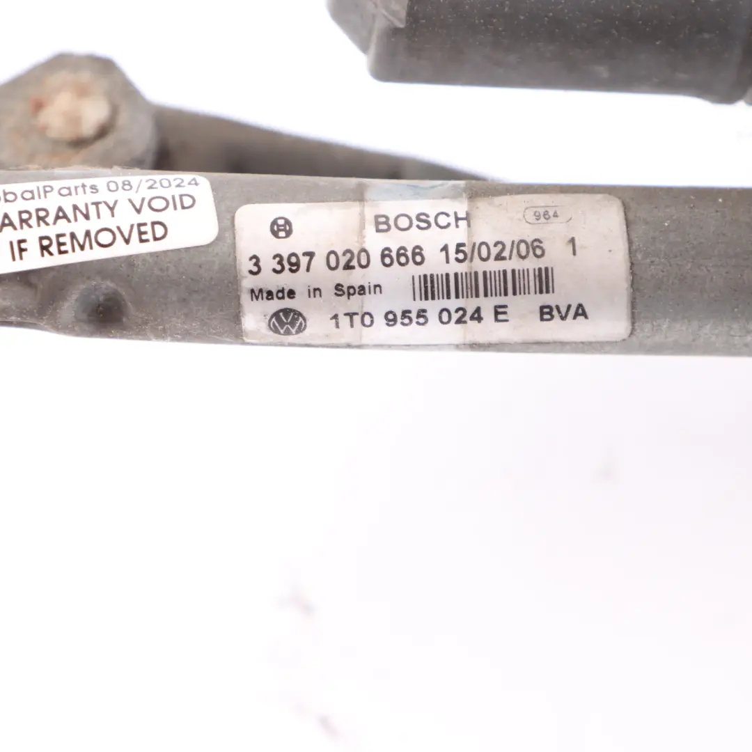 Wiper Linkage Motor Front Windscreen Right O/S to Volkswagen Touran 1T with Part number 1T0955024E Volkswagen Touran 1T Wiper Linkage Motor Front Windscreen Right O/S - SKU 1T0955024E - Part number 1T0955024E