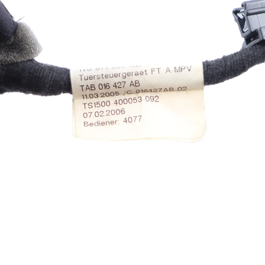 Door Cable Wiring Harness Loom Front Left N/S to Volkswagen Touran 1T with Part number 1T0971557AD Volkswagen Touran 1T Door Cable Wiring Harness Loom Front Left N/S - SKU 1T0971557AD - Part number 1T0971557AD