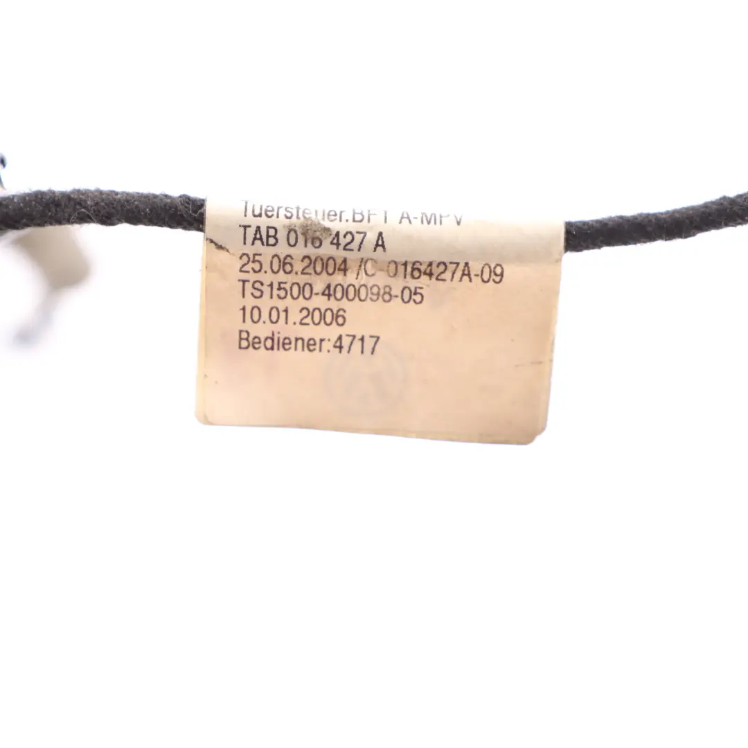 Door Wiring Front Right O/S Harness Loom Cable to Volkswagen Touran 1T with Part number 1T0971558D Volkswagen Touran 1T Door Wiring Front Right O/S Harness Loom Cable - SKU 1T0971558D - Part number 1T0971558D