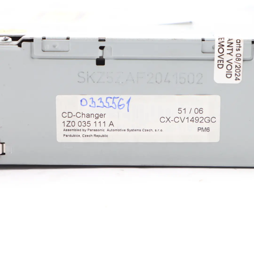 Skoda Octavia II Unité de changeur CD à disque principal - SKU 1Z0035111A - Numéro de pièce 1Z0035111A