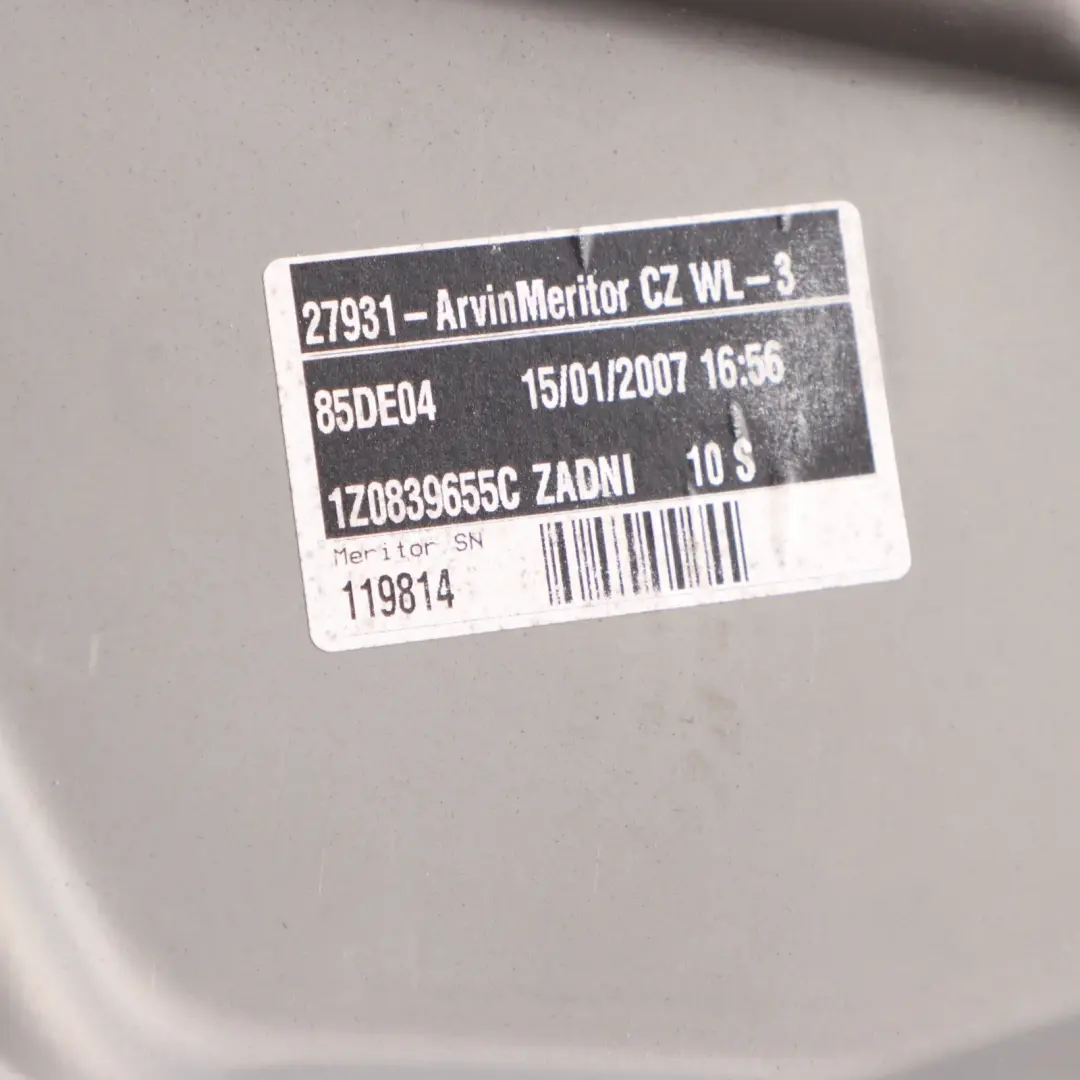 Skoda Octavia II Fensterheber Mechanismus Hinten Links - SKU 1Z0839461A - Teilenummer 1Z0839461A