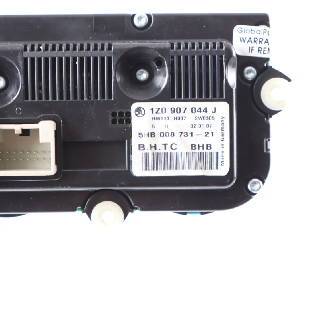 A/C Climate Control Unit Switch Panel to Skoda Octavia II with Part number 1Z0907044J Skoda Octavia II A/C Climate Control Unit Switch Panel - SKU 1Z0907044J - Part number 1Z0907044J