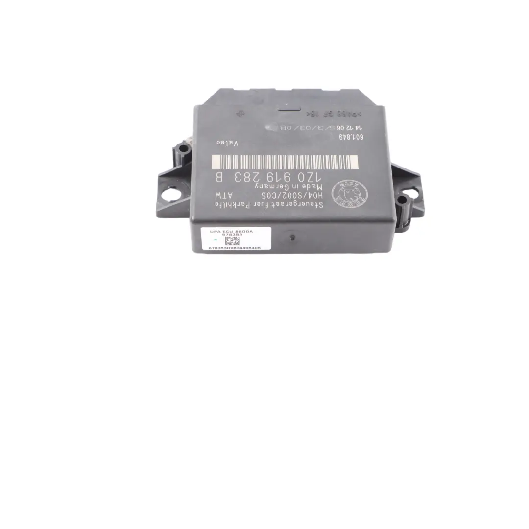 Module contrôle stationnement PDC pour Skoda Octavia II à propos du numéro de pièce 1Z0919283B Skoda Octavia II Module contrôle stationnement PDC - SKU 1Z0919283B - Numéro de pièce 1Z0919283B