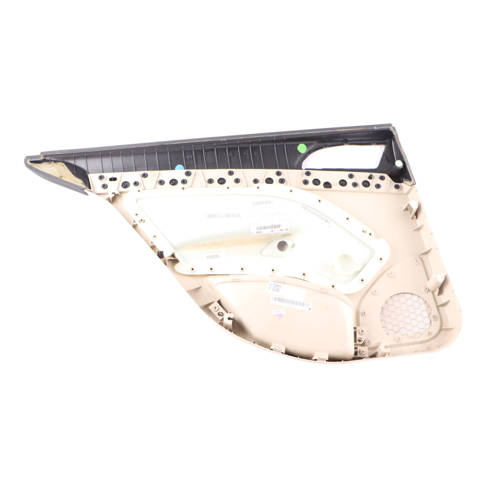 Skoda Octavia II Door Card Rear Right O/S Trim Panel Leather Ivory