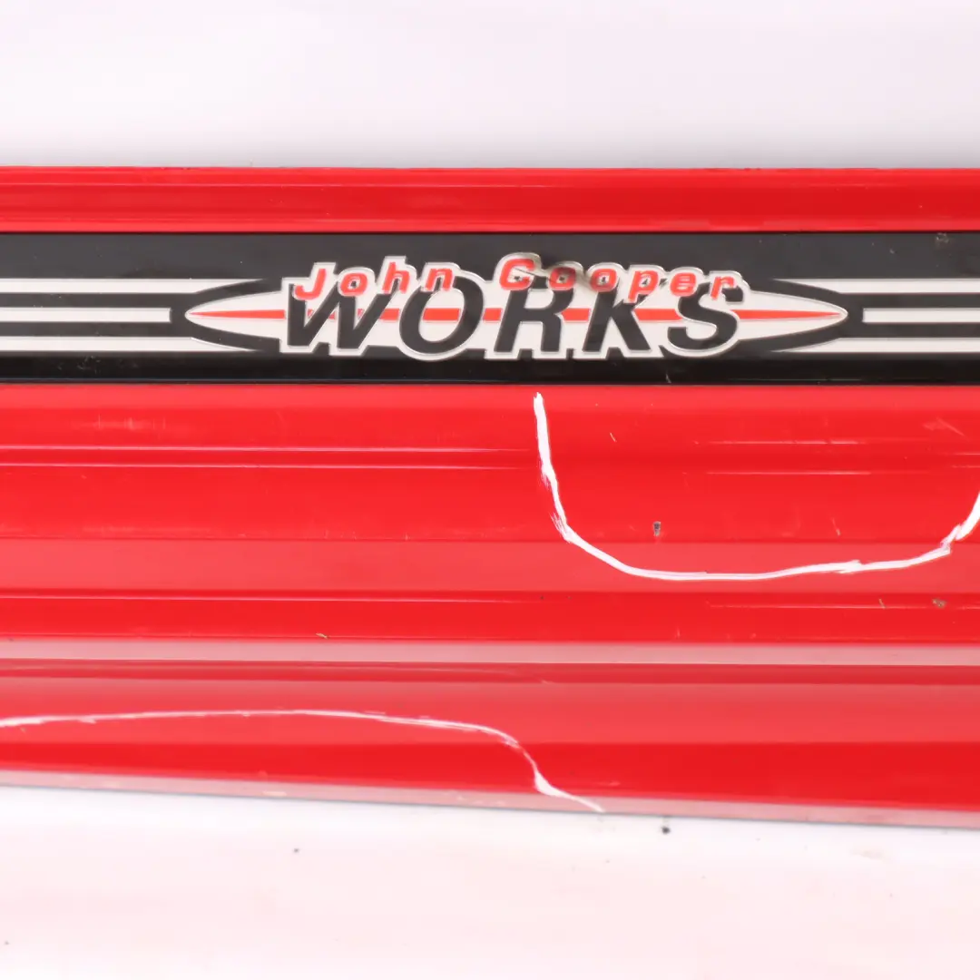 Side Skirt Mini R56 R57 JCW Left N/S Door Sill Trim Chili Red - 851  - SKU 2156417-CHRED - Part number 2156417