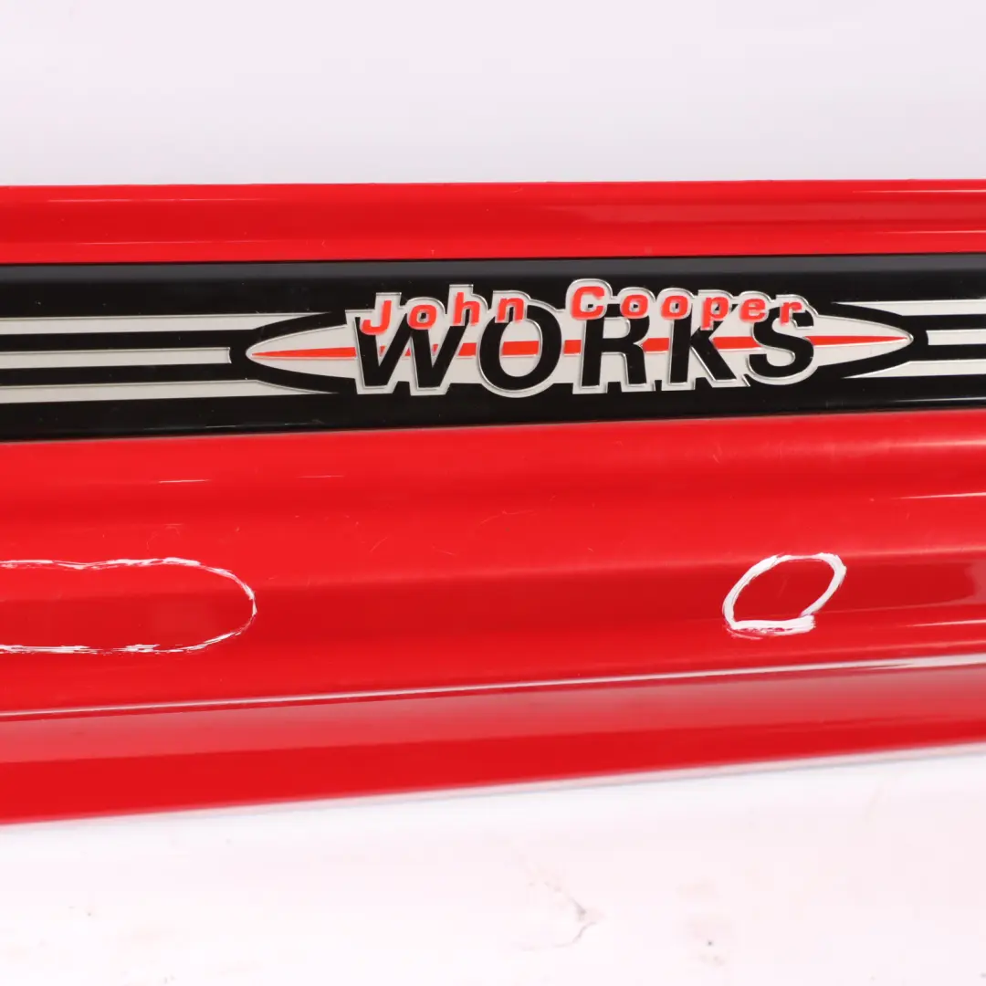 Side Skirt Mini R56 R57 JCW Right O/S Door Sill Trim Chili Red - 851  - SKU 2156418-CHRED - Part number 2156418