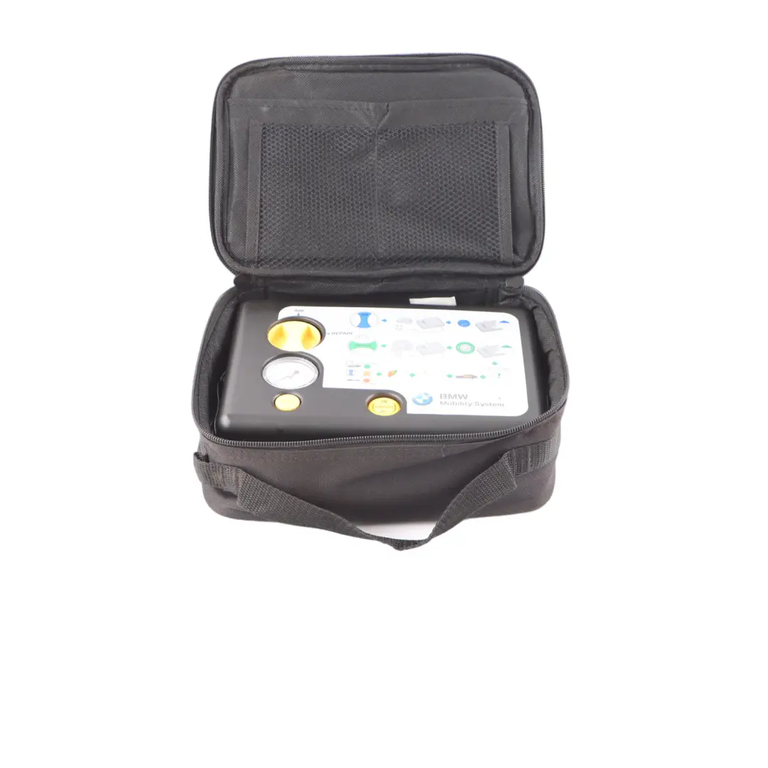 Tyre Inflation Compressor Mobility to BMW E87 F20 F23 F30 F46 E90 LCI with Part number 2333674 BMW E87 F20 F23 F30 F46 E90 LCI Tyre Inflation Compressor Mobility - SKU 2333674 - Part number 2333674