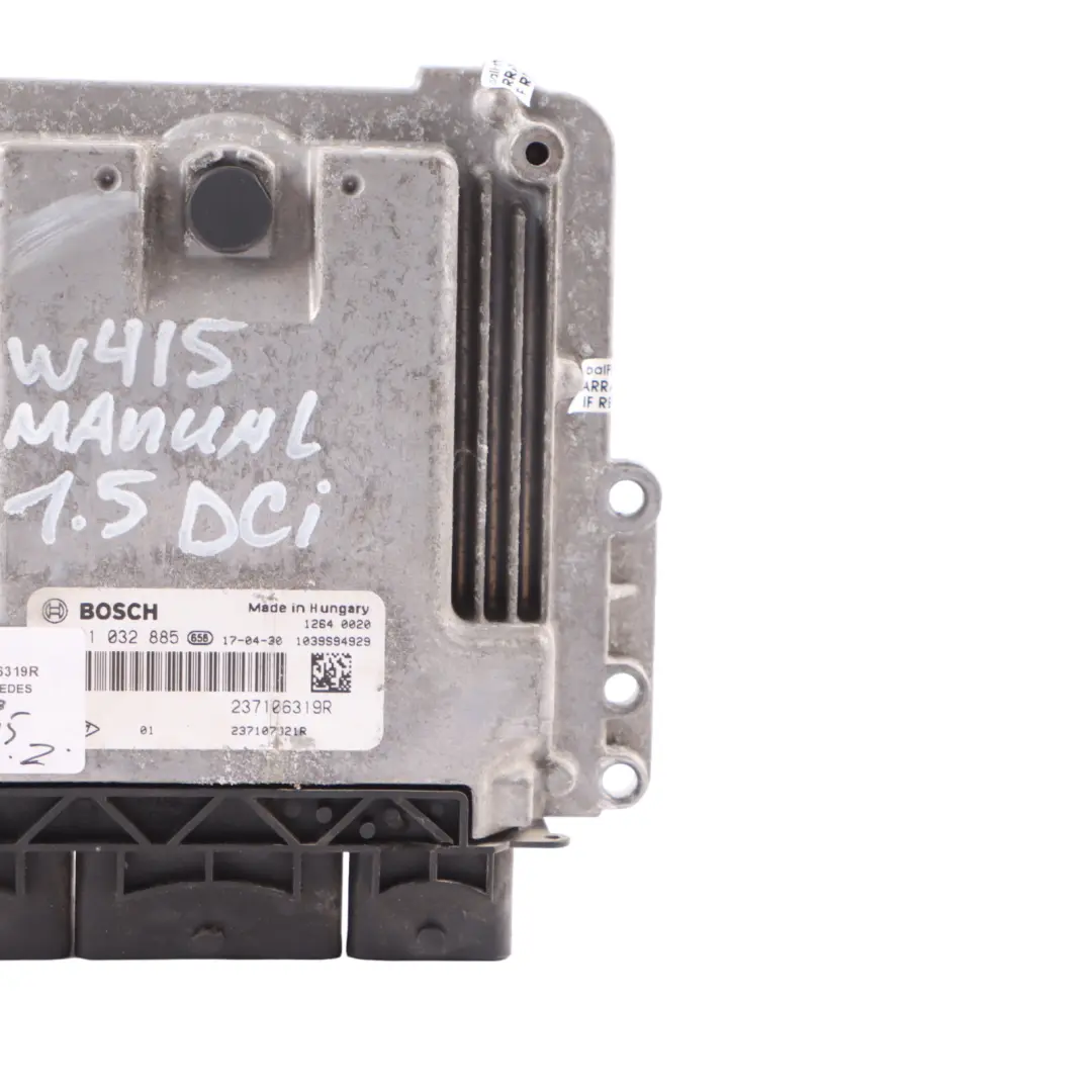 Mercedes W415 1.5 DCI OM607.951 Engine Control Unit Module ECU Manual - SKU 237106319R - Part number 237106319R