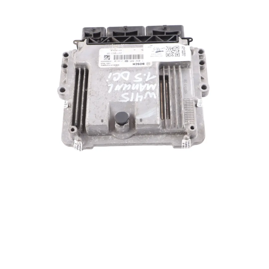 Mercedes W415 1.5 DCI OM607.951 Engine Control Unit Module ECU Manual - SKU 237106319R - Part number 237106319R