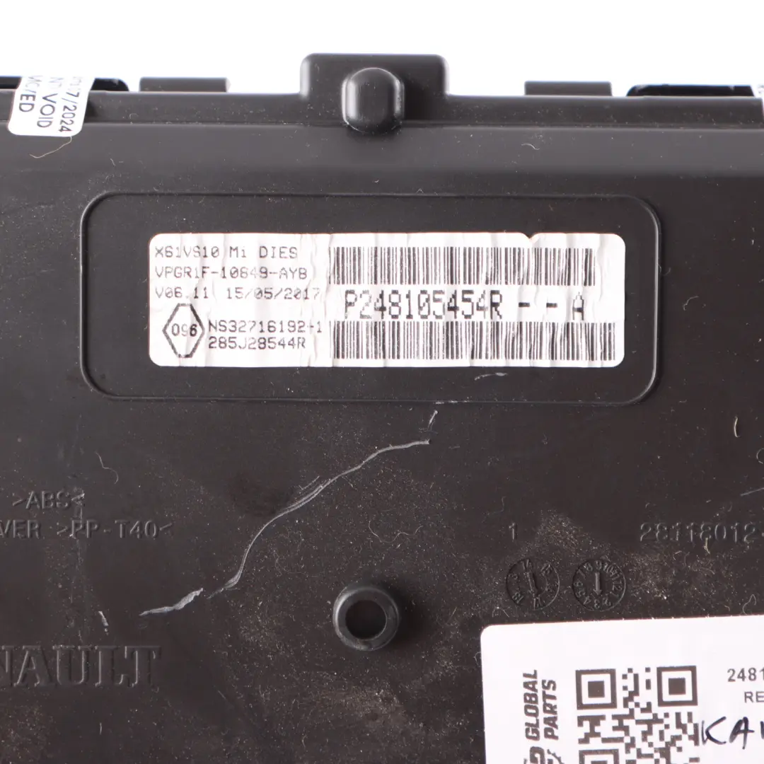 Renault Kangoo 2 Speedometer Speedo Clock Cluster Instrument Manual - SKU 248105454R - Part number 248105454R
