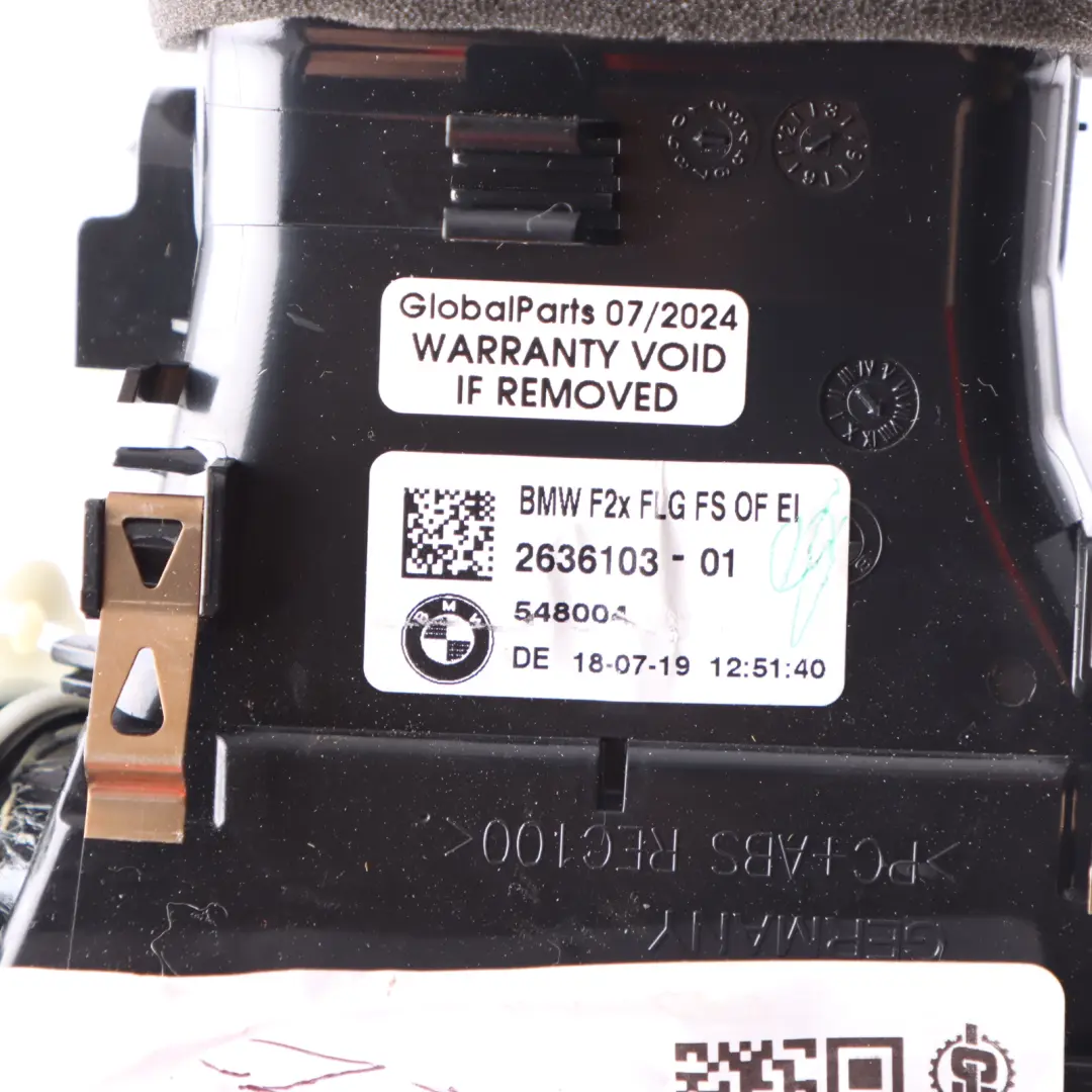cruscotto bocchetta aria anteriore sinistra per BMW F20 F22 con numero di parte 2636103 BMW F20 F22 cruscotto bocchetta aria anteriore sinistra - SKU 2636103 - Numero di parte 2636103