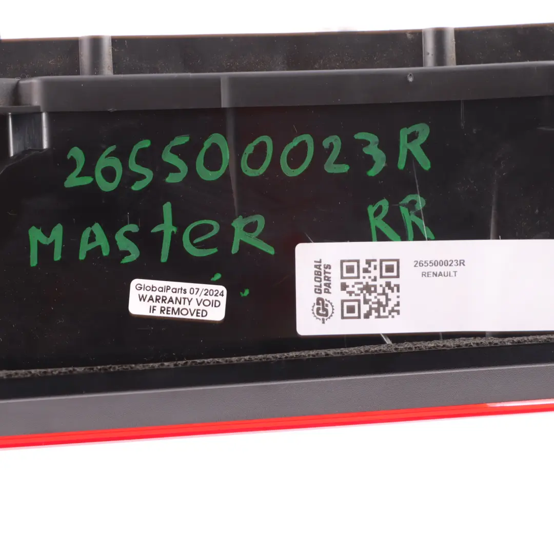 Tail Light Lamp Right O/S to Renault Master Rear with Part number 265500023R Renault Master Rear Tail Light Lamp Right O/S - SKU 265500023R - Part number 265500023R