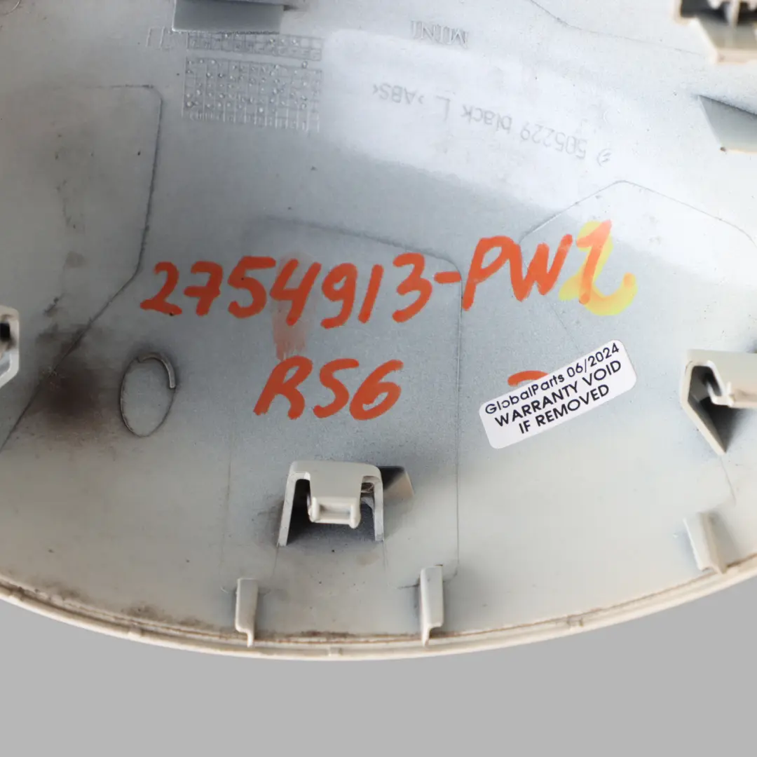 Cap Left N/S Mirror Wing Pepper White 850 to Mini Cooper 1 R55 R56 R60 Cover with Part number 2754913 Mini Cooper 1 R55 R56 R60 Cover Cap Left N/S Mirror Wing Pepper White 850 - SKU 2754913-PW1 - Part number 2754913