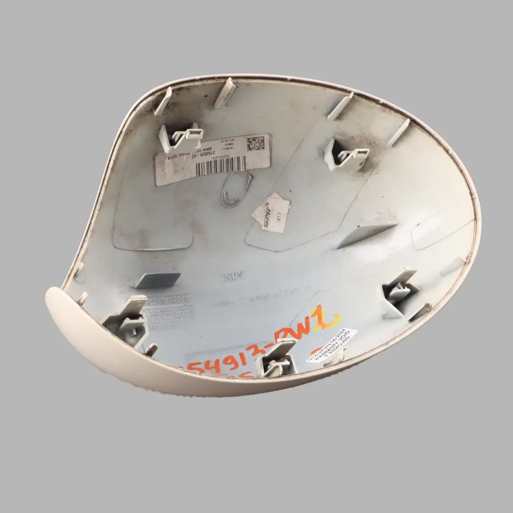 Cap Left N/S Mirror Wing Pepper White 850 to Mini Cooper 1 R55 R56 R60 Cover with Part number 2754913 Mini Cooper 1 R55 R56 R60 Cover Cap Left N/S Mirror Wing Pepper White 850 - SKU 2754913-PW1 - Part number 2754913