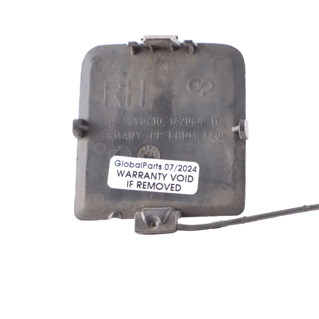 BMW E84 trasera derecha parachoques remolque gancho de ojo tapa de la aleta Trim - SKU 2990610 - Número de pieza 2990610