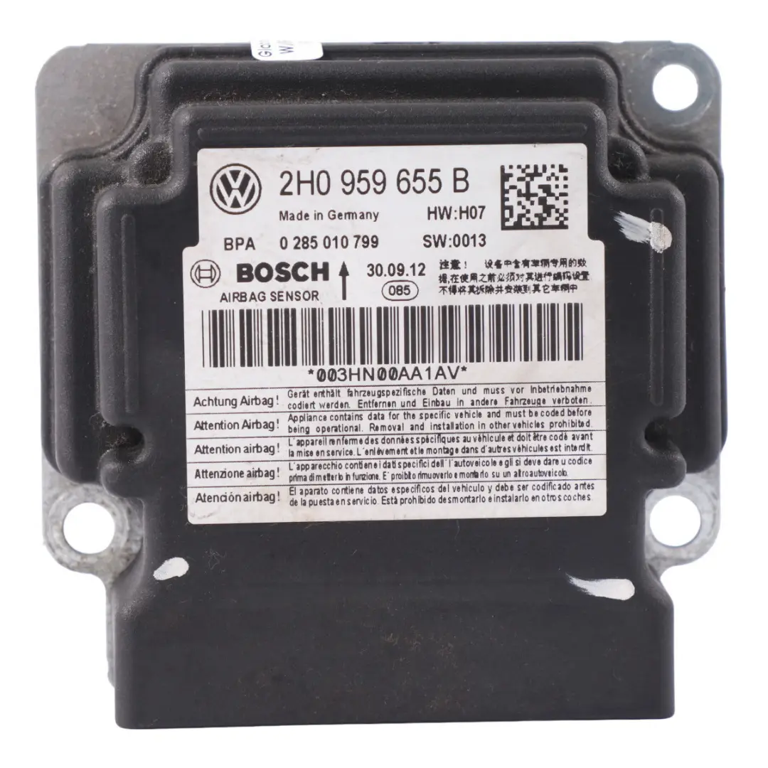 Sensore controllo dell'unità modulo aria SRS VW Volkswagen Caddy Maxi - SKU 2H0959655B - Numero di parte 2H0959655B