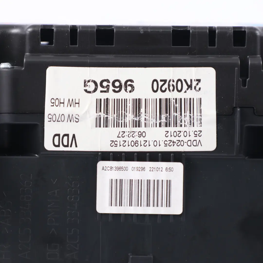 Speedometer Speedo Clock Cluster Instrument Manual to Volkswagen Caddy with Part number 2K0920965G Volkswagen Caddy Speedometer Speedo Clock Cluster Instrument Manual - SKU 2K0920965G - Part number 2K0920965G