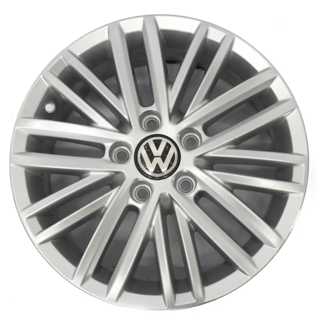 VW Volkswagen Caddy Srebrna Felga Aluminiowa 16" 6J ET:50 - SKU 2K5601025J-1 - Numer Części 2K5601025J