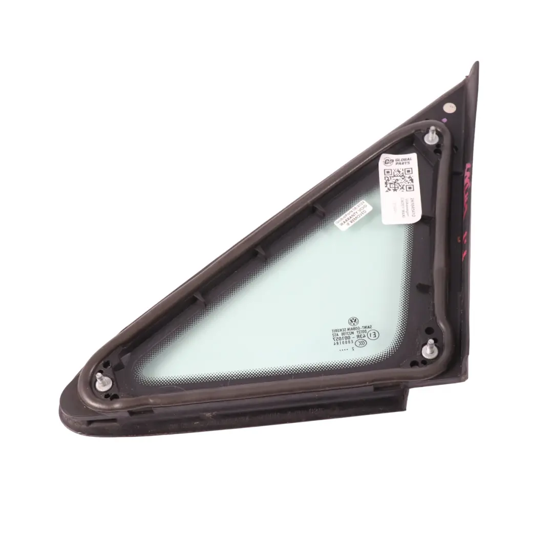 2K Quarter Window Front Door Right Side O/S Glass Triangle AS2 to Volkswagen Caddy with Part number 2K5845412 Volkswagen Caddy 2K Quarter Window Front Door Right Side O/S Glass Triangle AS2 - SKU 2K5845412 - Part number 2K5845412