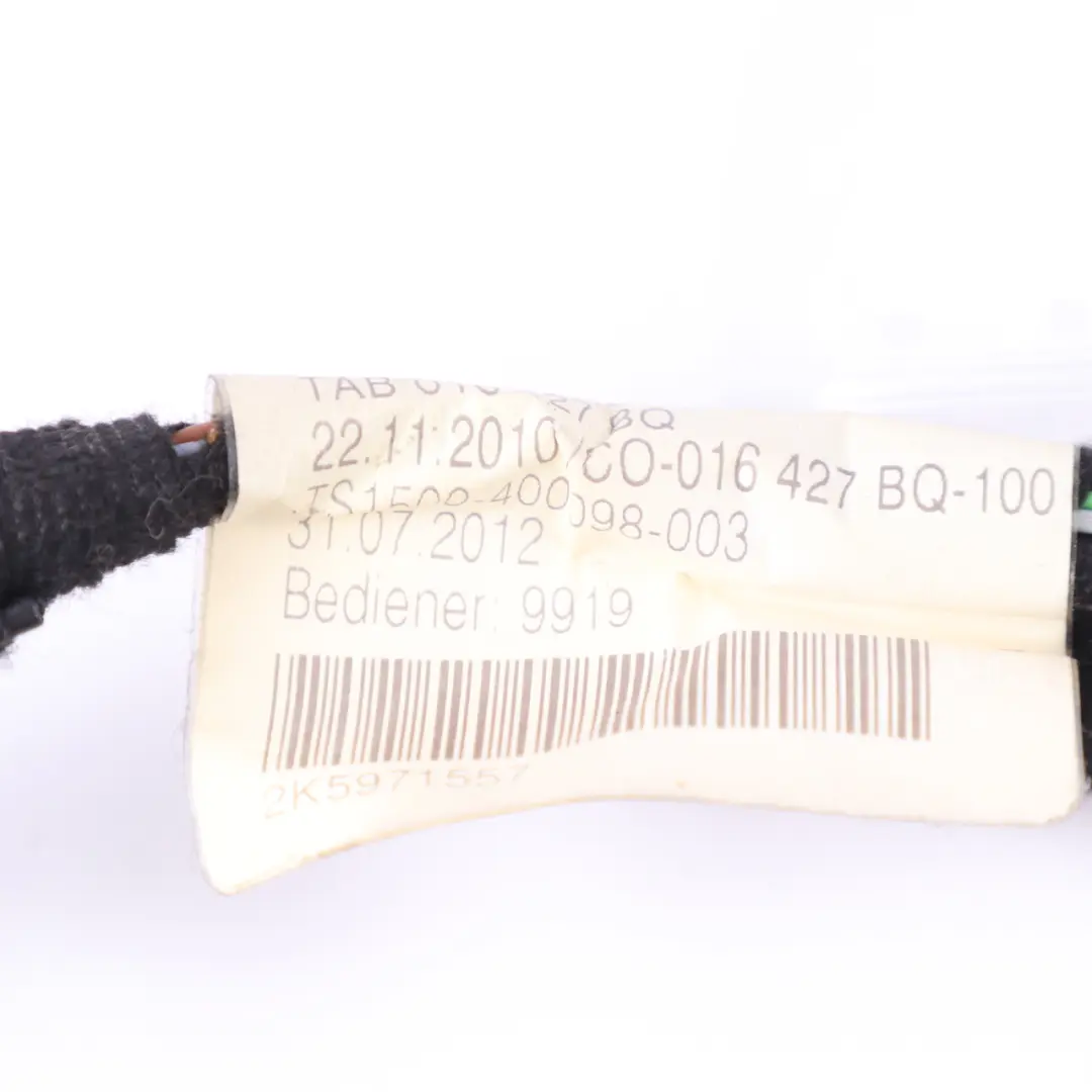 Front Door Right O/S Electrical Wiring Harness Volkswagen Caddy Maxi - SKU 2K5971557 - Part number 2K5971557