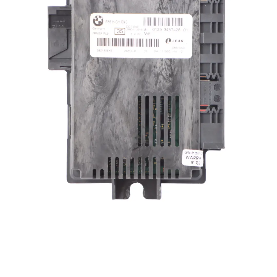 Footwell Light Module High EKS ECU LEAR PL3 FRM3R to Mini Cooper R57 with Part number 3457428 Mini Cooper R57 Footwell Light Module High EKS ECU LEAR PL3 FRM3R - SKU 3457428-3 - Part number 3457428
