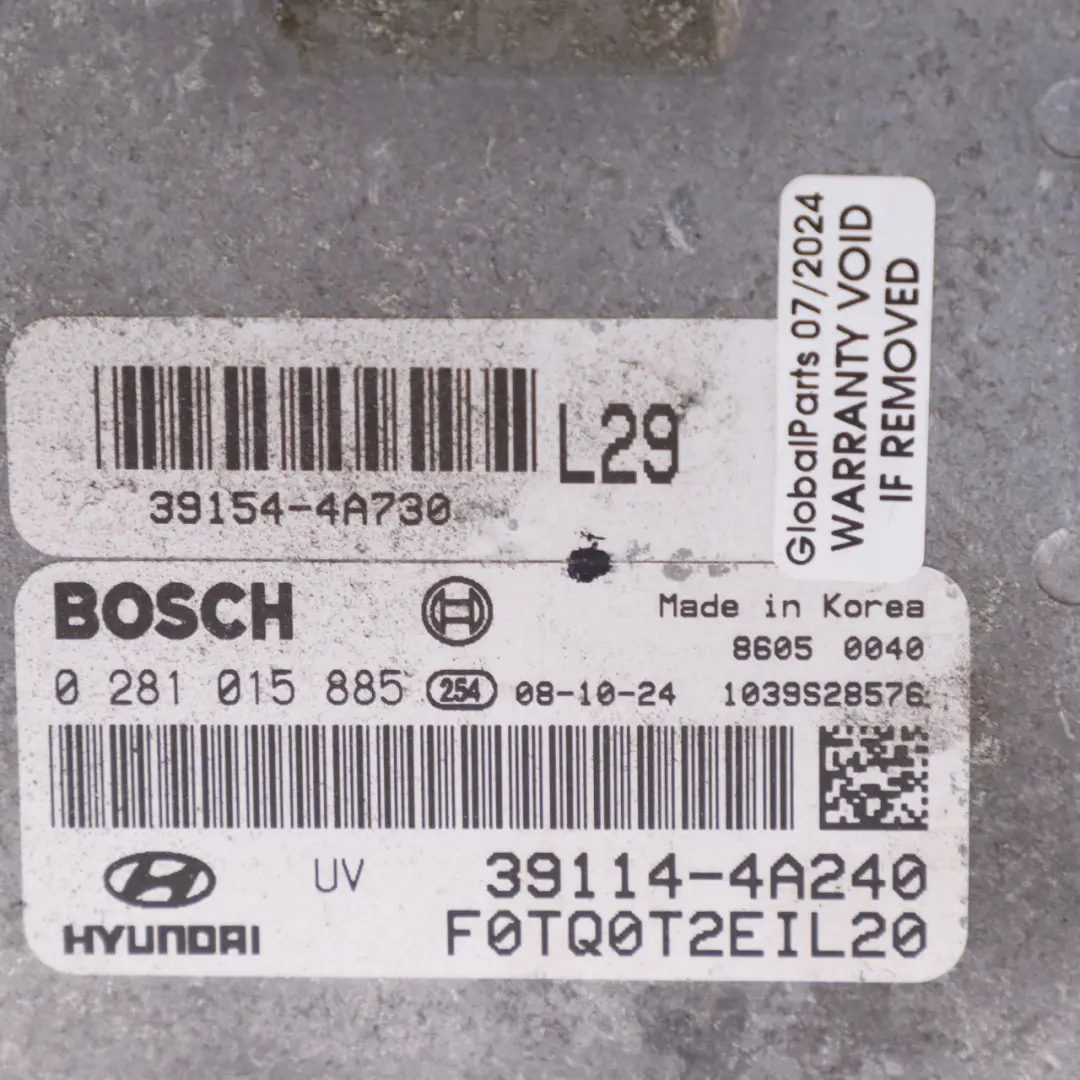 Hyundai H-1 2.5 Diesel Komputer Sterownik Silnika 39114-4A240 Manual - SKU 391144A240 - Numer Części 391144A240