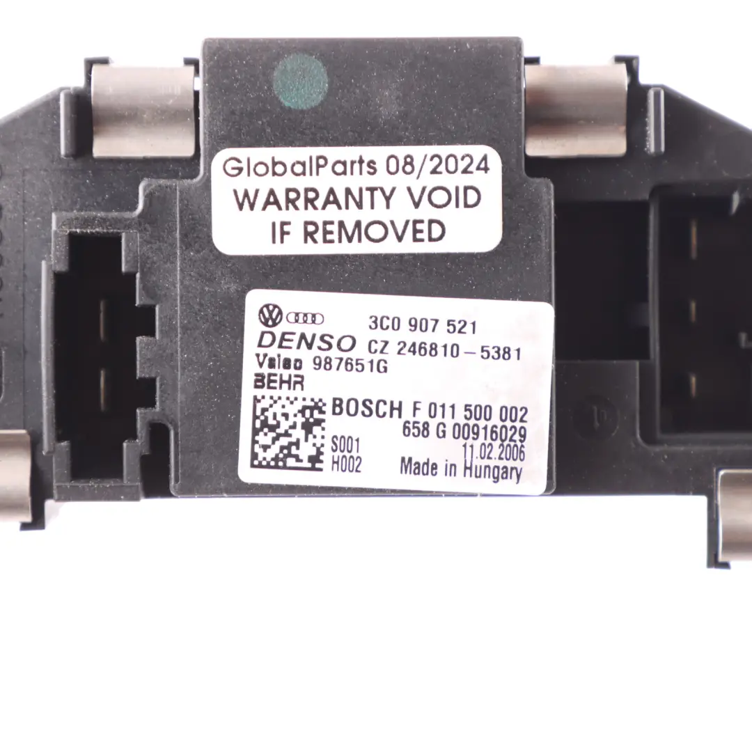  Heater Resistor Volkswagen VW Touran 1T Blower Motor Fan Resistor - SKU 3C0907521 - Part number 3C0907521