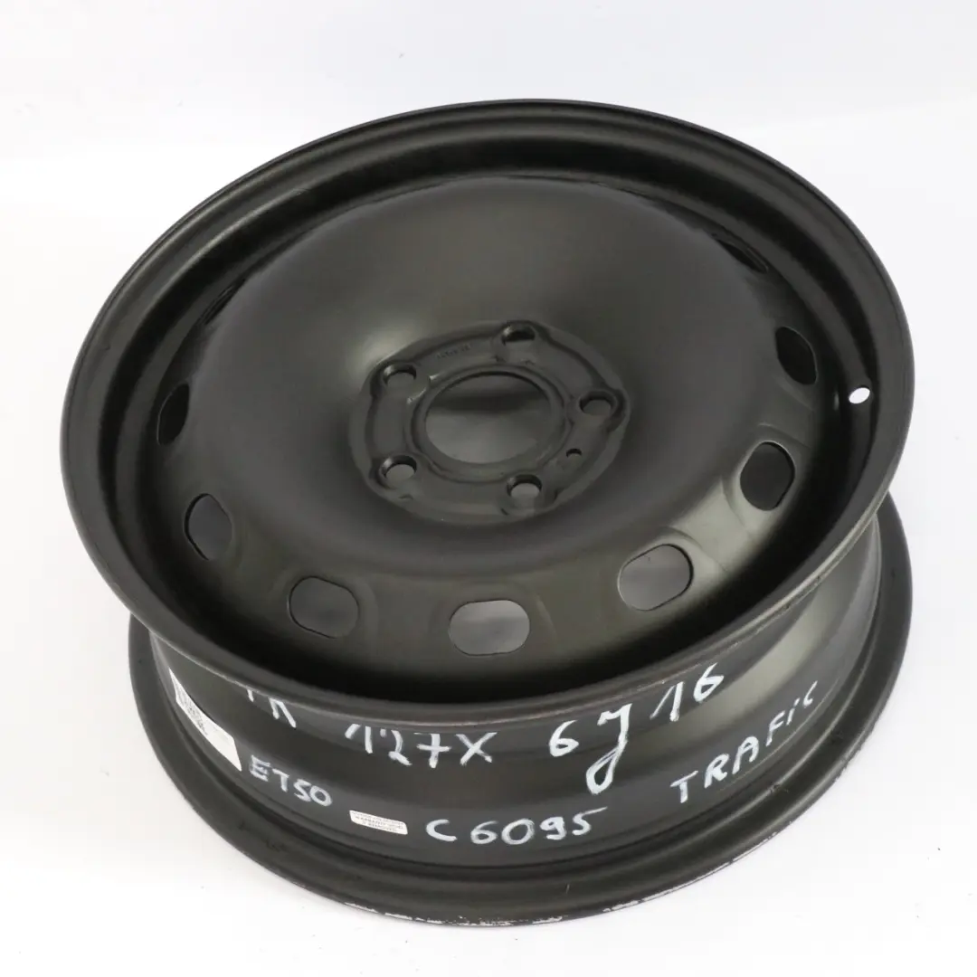 Steel Wheel Rim MWFR 127X 16" ET:50 6J to Renault Trafic Opel Vivaro Black with Part number 403006329R Renault Trafic Opel Vivaro Black Steel Wheel Rim MWFR 127X 16" ET:50 6J - SKU 403006329R - Part number 403006329R