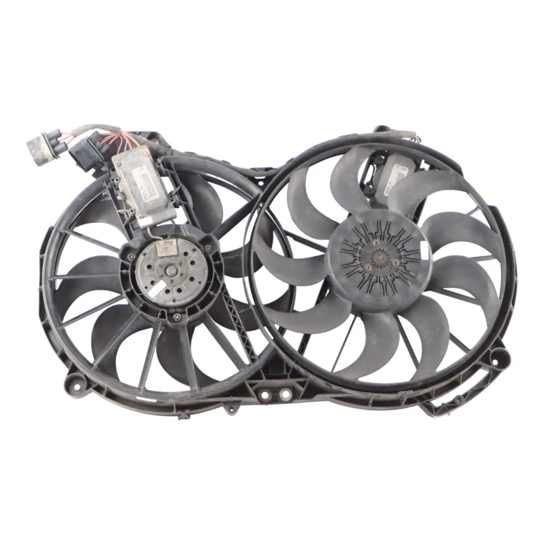 Audi A6 C6 3.0 TDI Radiator Fan Left Right N/O/S Engine Blower Set - SKU 4F0121003AC - Part number 4F0121003AC