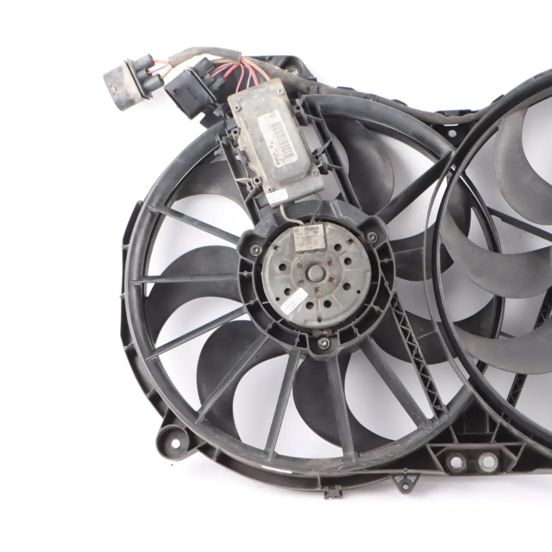 Audi A6 C6 3.0 TDI Radiator Fan Left Right N/O/S Engine Blower Set - SKU 4F0121003AC - Part number 4F0121003AC