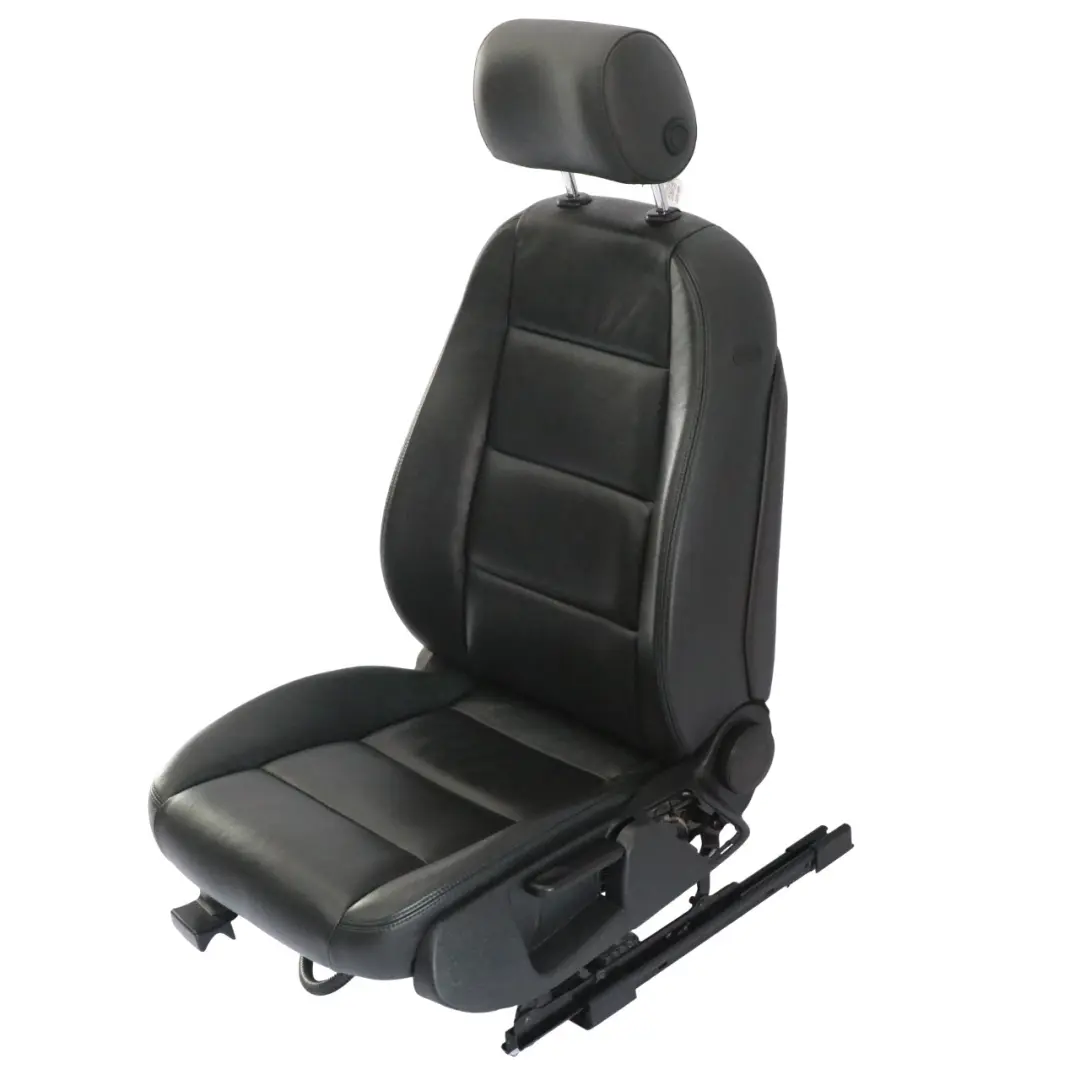 Audi A6 C6 Asiento Delantero Izquierdo Interior Asiento Cuero Negro - SKU 4F0881805BA-1 - Número de pieza 4F0881805BA
