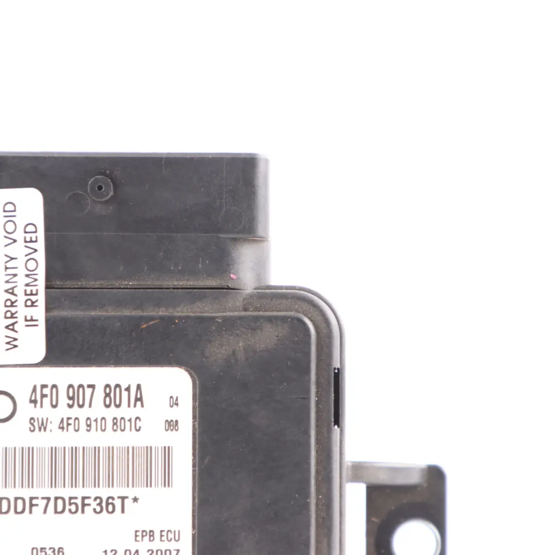 Moduł Sterownik Hamulca Ręcznego do Audi A6 C6 o numerze 4F0907801A Audi A6 C6 Moduł Sterownik Hamulca Ręcznego - SKU 4F0907801A - Numer Części 4F0907801A