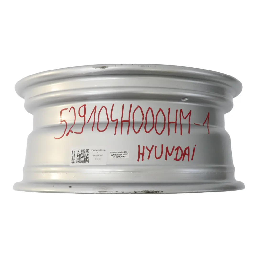 Silberne Stahl Felge 16" 6,5J ET:56 H für Hyundai H-1 mit Teilenummer 529104H000HM Hyundai H-1 Silberne Stahl Felge 16" 6,5J ET:56 H - SKU 529104H000HM-1 - Teilenummer 529104H000HM