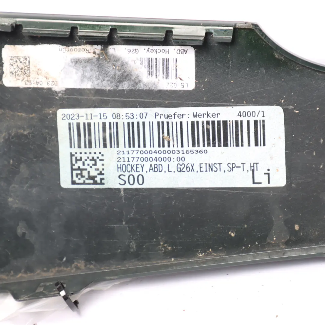 BMW G26 Schwellerleiste Seitenschweller Links Verkleidung San Remo Grün C4E - SKU 5A1D993-SAG - Teilenummer 5A1D993