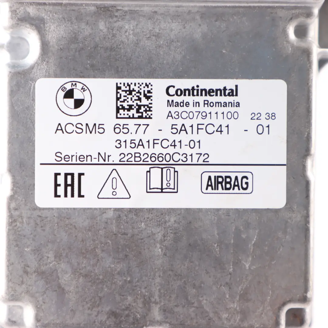 BMW X3 X4 G11 G30 G31 G32 G01 G02 Air Module Control Unit ECU SRS Module - SKU 5A1FC41 - Part number 5A1FC41
