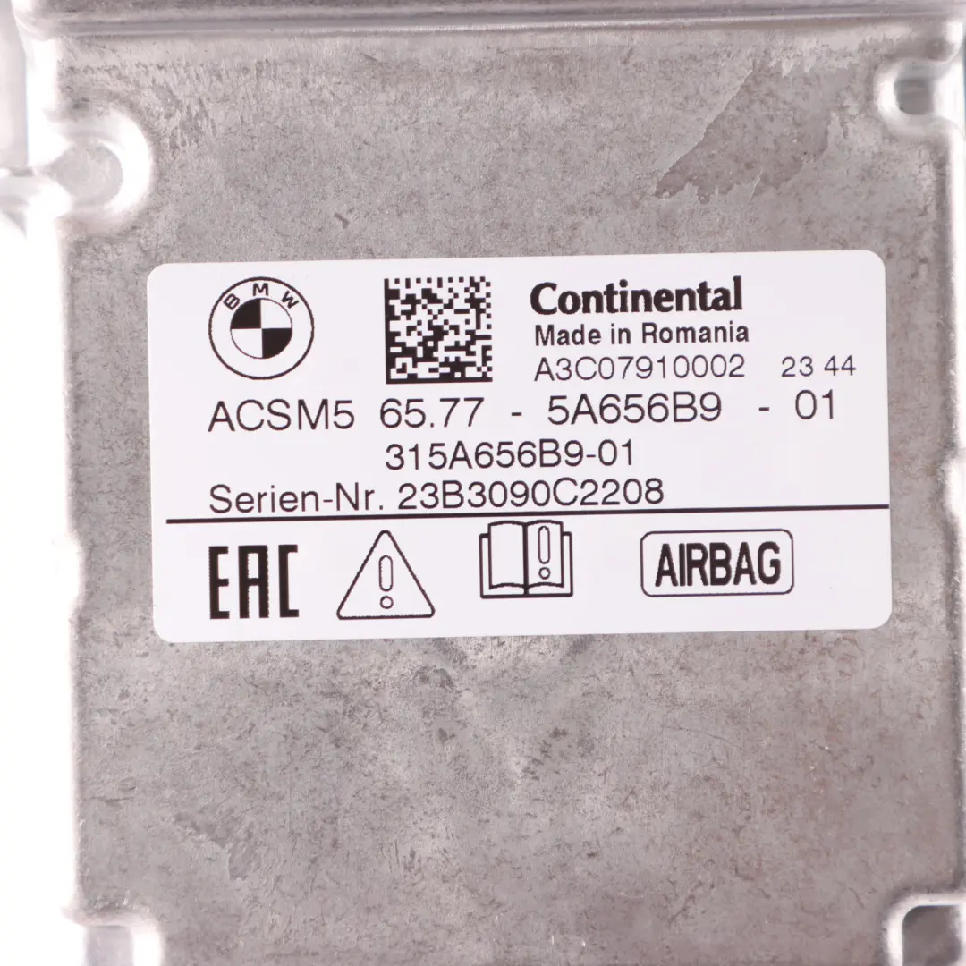 BMW G20 G21 G26 Front Air Module SRS Control Unit - SKU 5A656B9 - Part number 5A656B9