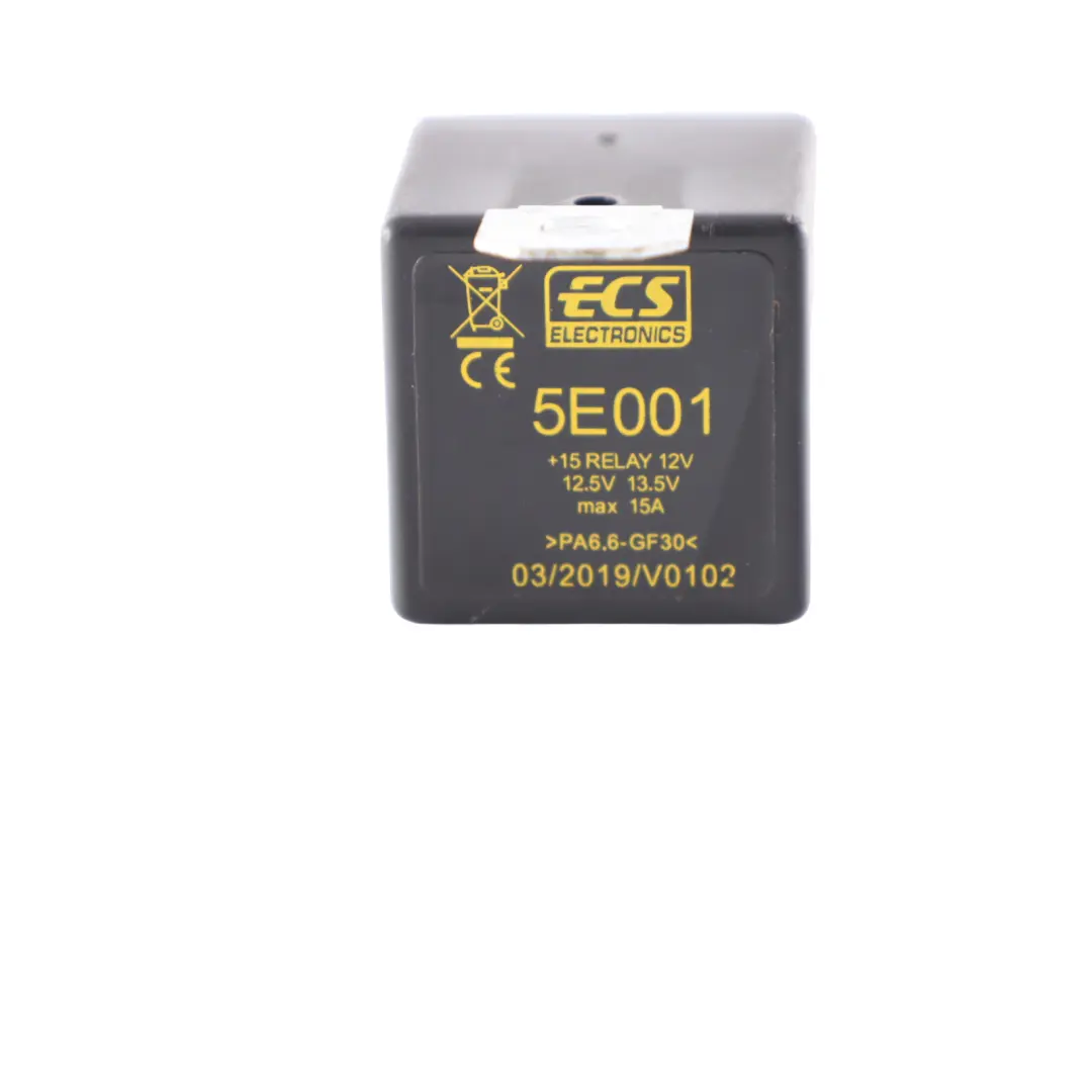 Control Unit 4 Pin 12V to Relay Black with Part number 5E001 Relay Black Control Unit 4 Pin 12V - SKU 5E001 - Part number 5E001