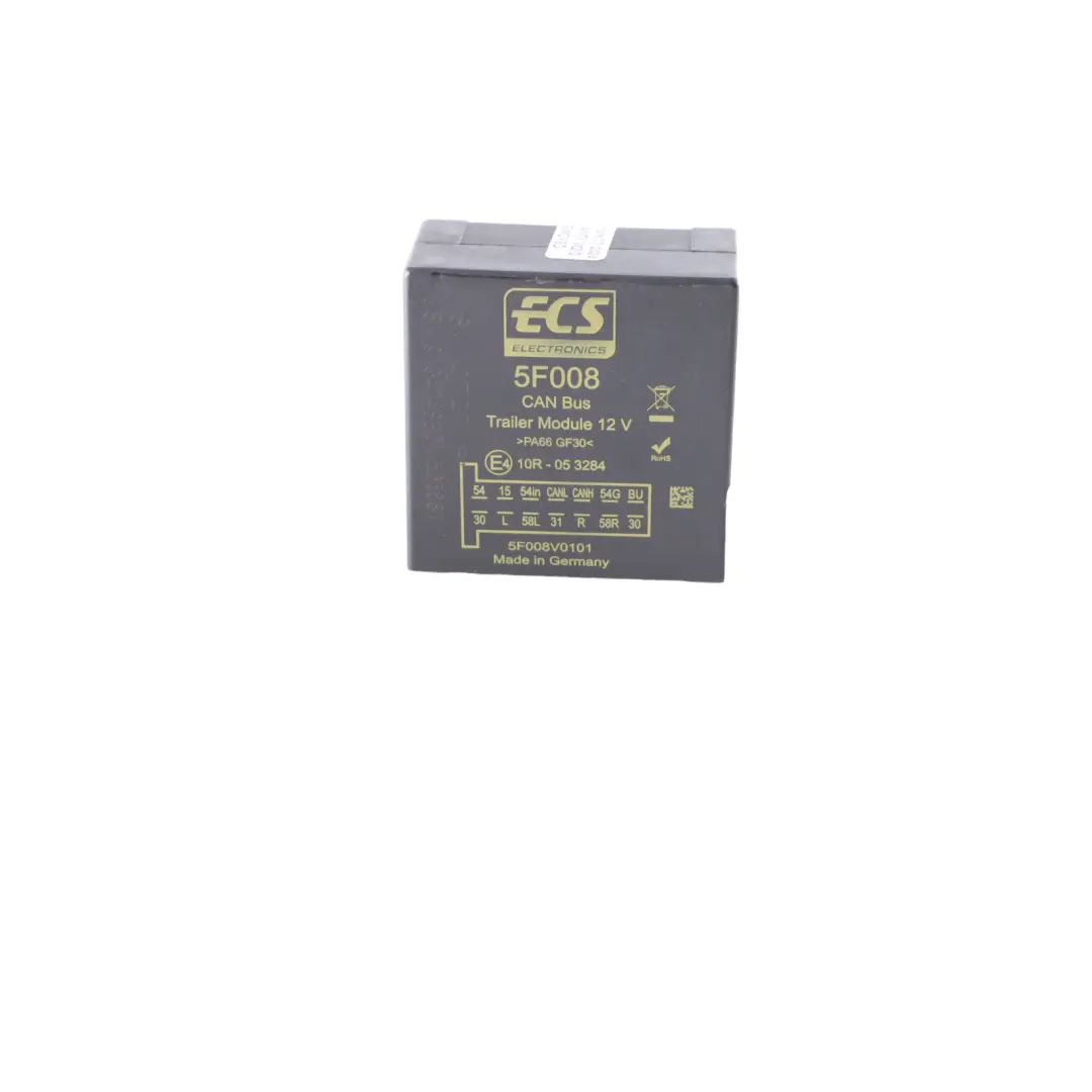 Electronics 12 V Trailer Module Control Unit V0101 to ECS with Part number 5F008 ECS Electronics 12 V Trailer Module Control Unit V0101 - SKU 5F008 - Part number 5F008