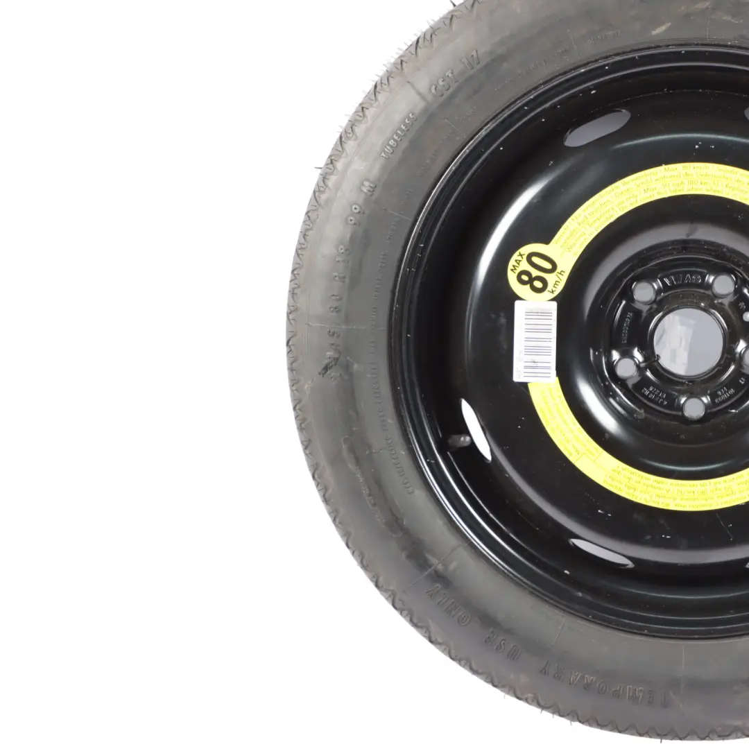 VW Volkswagen Tiguan 5N Spare Wheel Steel 145/80 R18 4JX18 ET27.5 - SKU 5N0601027A - Part number 5N0601027A