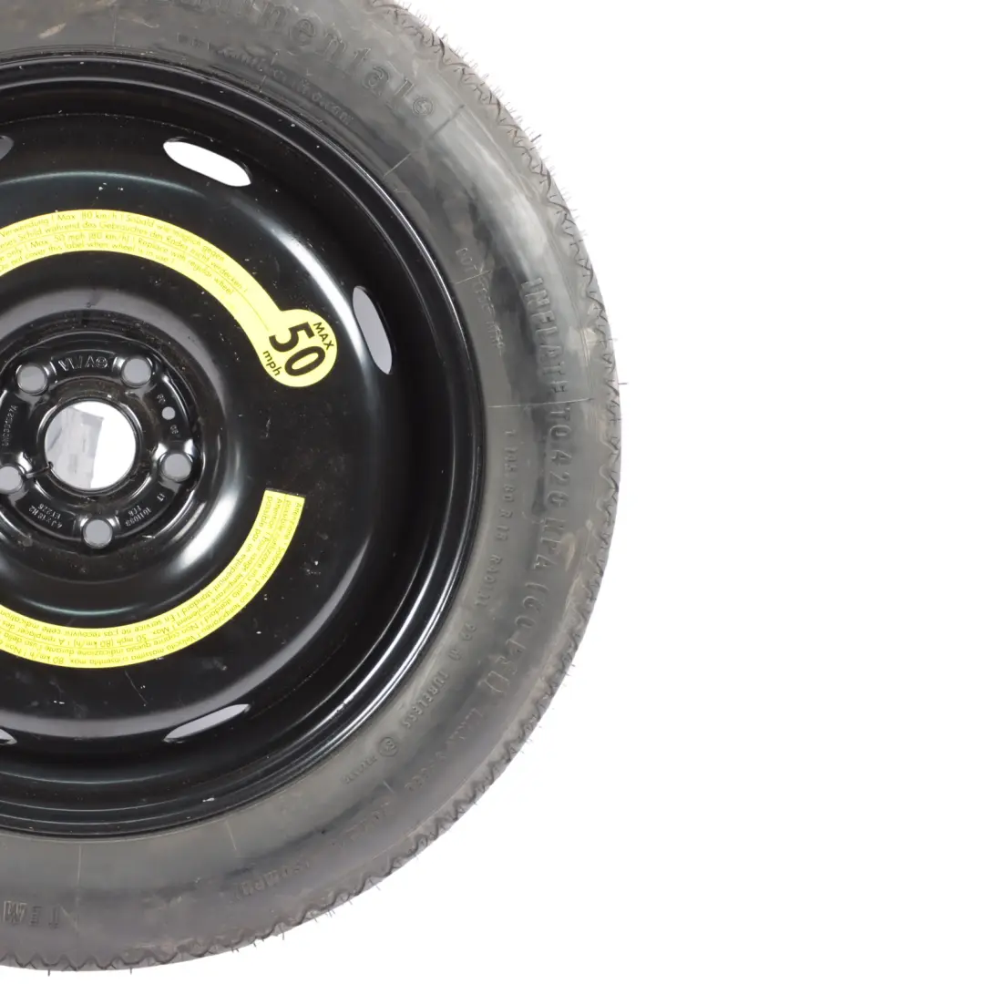 Rueda De Repuesto Acero 145/80 R18 4JX18 ET27.5 para VW Tiguan 5N con número de pieza 5N0601027A VW Tiguan 5N Rueda De Repuesto Acero 145/80 R18 4JX18 ET27.5 - SKU 5N0601027A - Número de pieza 5N0601027A