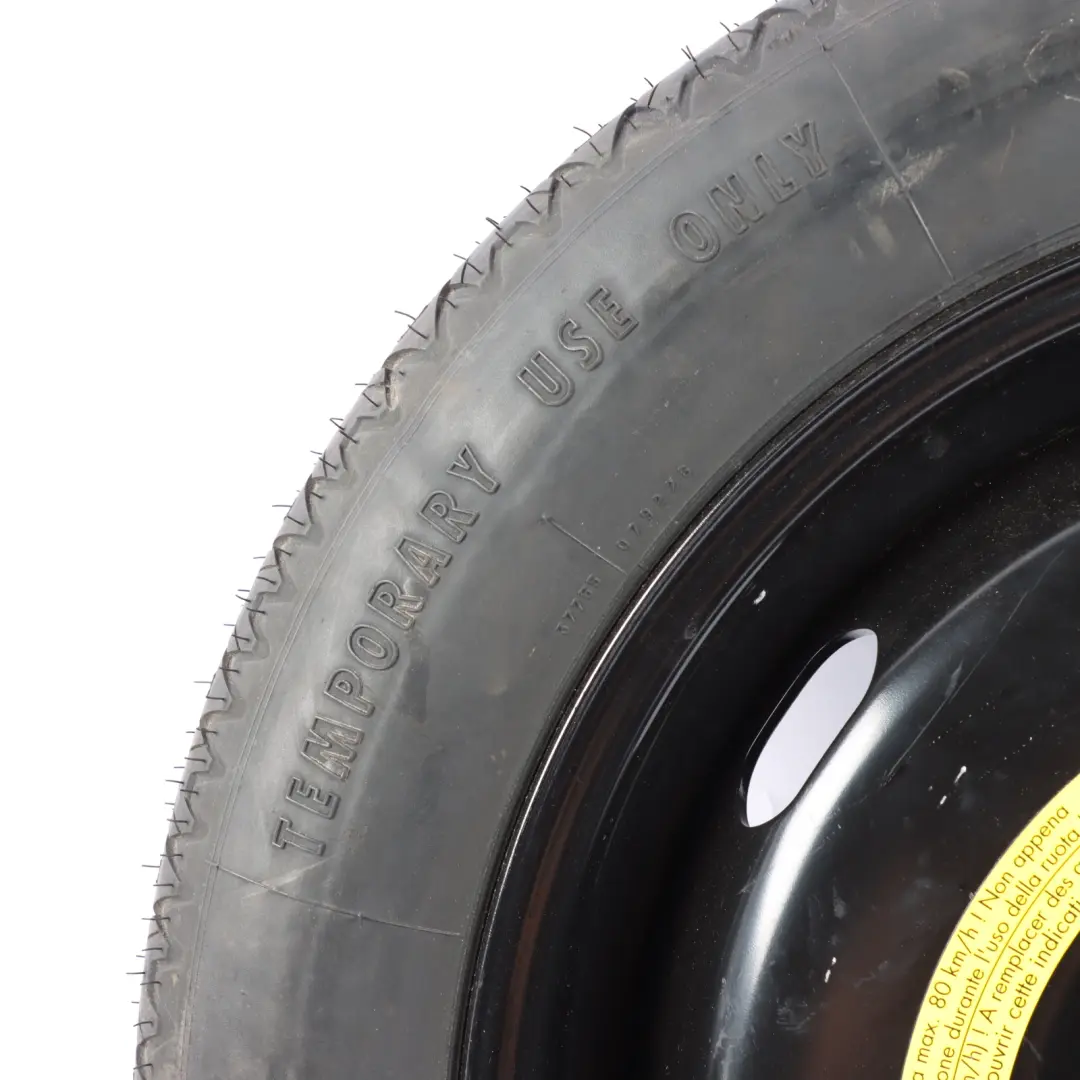 Rueda De Repuesto Acero 145/80 R18 4JX18 ET27.5 para VW Tiguan 5N con número de pieza 5N0601027A VW Tiguan 5N Rueda De Repuesto Acero 145/80 R18 4JX18 ET27.5 - SKU 5N0601027A - Número de pieza 5N0601027A