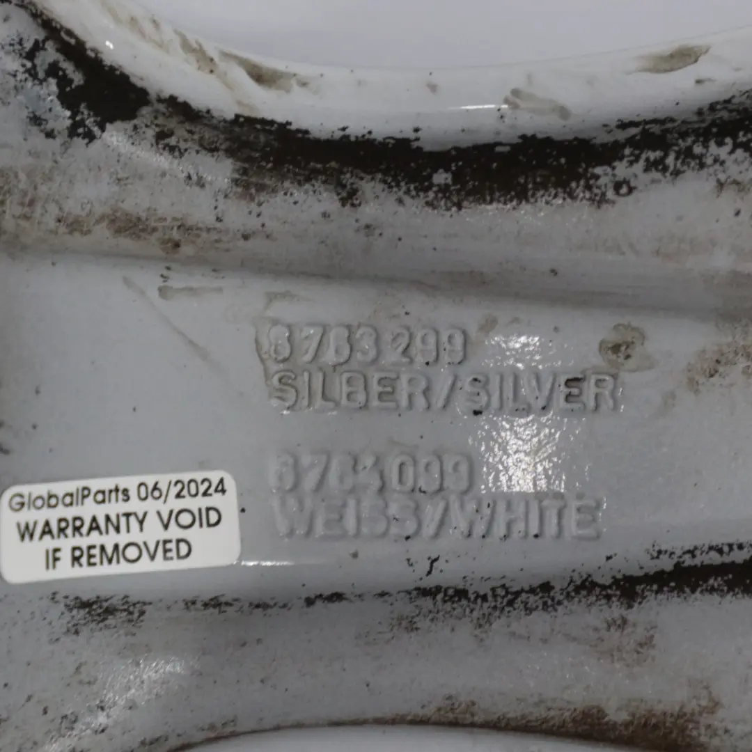 White Wheel Light Alloy Rim 17" 7J ET:47 5-Star 91 to Mini R50 R52 R53 with Part number 6764099 Mini R50 R52 R53 White Wheel Light Alloy Rim 17" 7J ET:47 5-Star 91 - SKU 6764099-2 - Part number 6764099